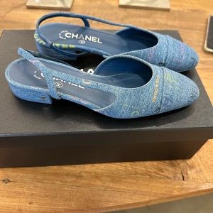 NTW 22P Mademoiselle Coco
Sling Light Blue Denim Slingback
Ballet Flat Size 35.5